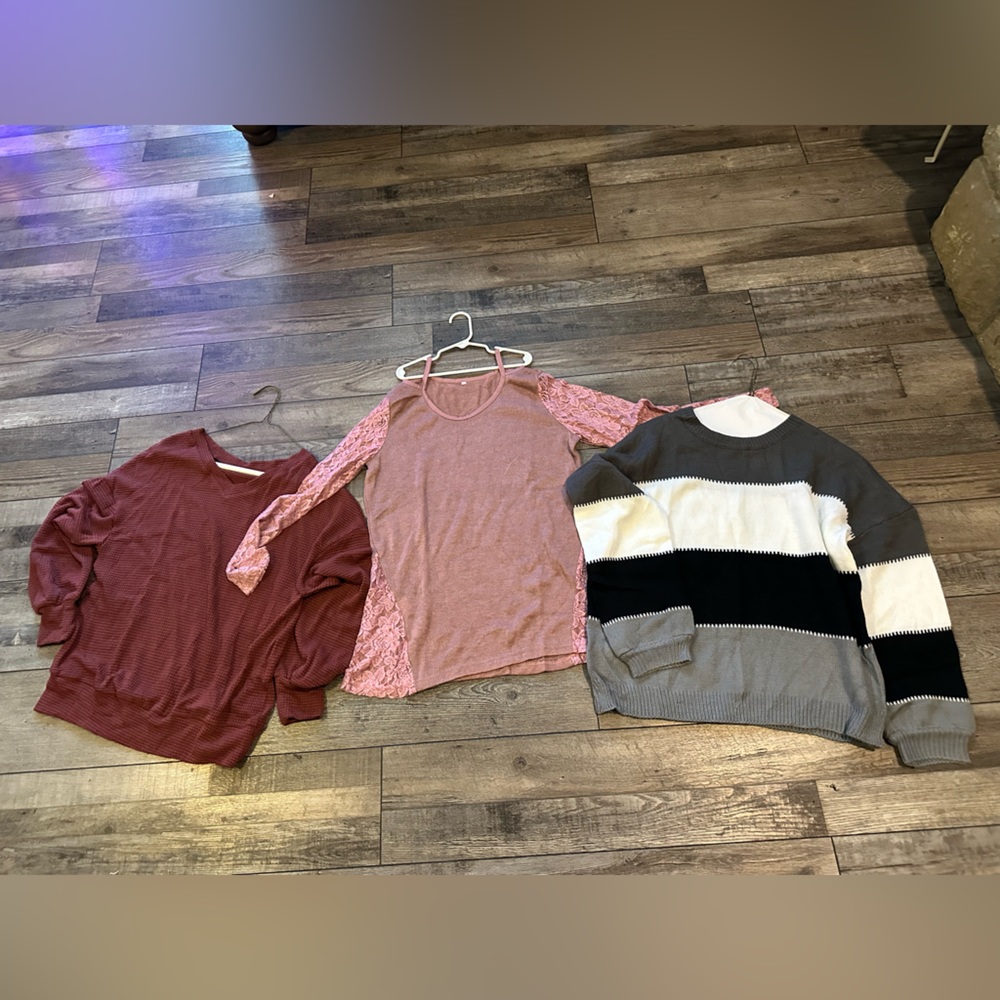 NEW - 3 women’s sweaters, size large